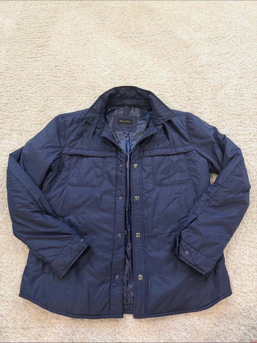 Men's Massimo Dutti Navy Packable Quilted Jacket
